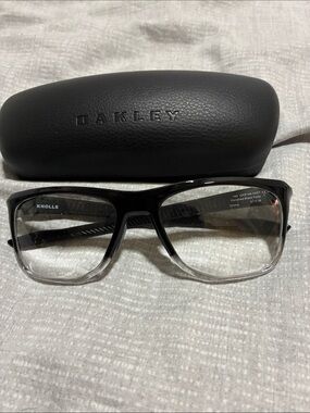Oakley Knolls Black to Clear Gradient Rectangular Glasses NO LENSES